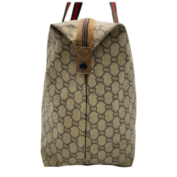 🤩NEW ITEM 🚨💰LUX GUCCI PLUS PVC SHERRY TAN LINE LARGE BAG - Picture 6 of 16